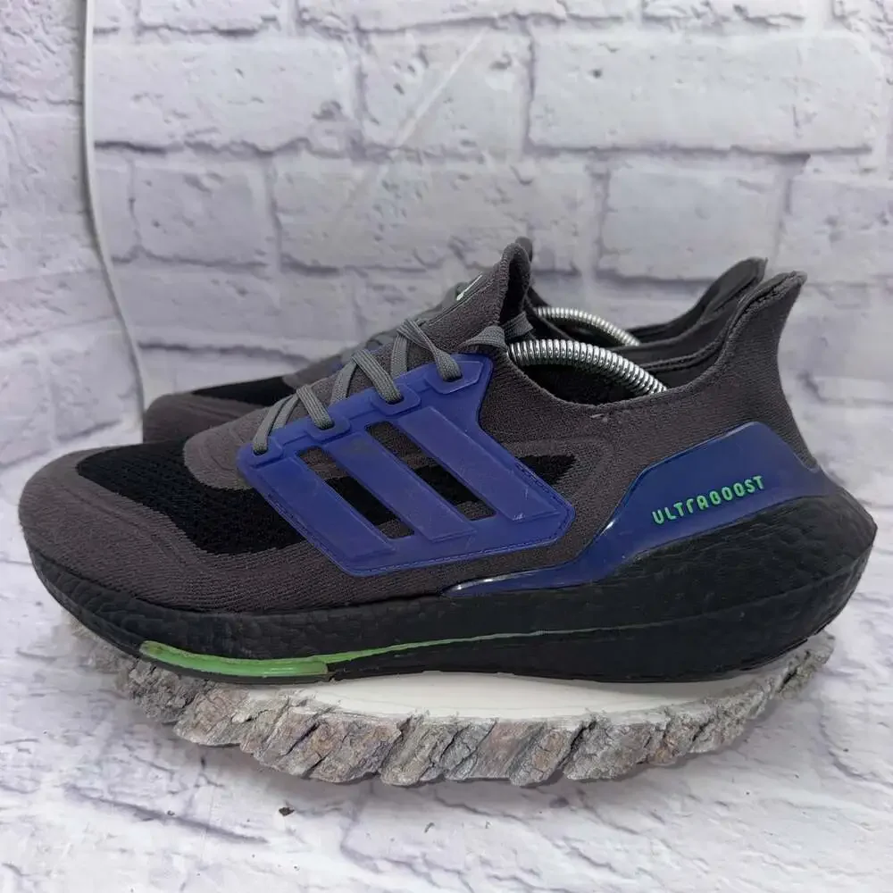 Adidas Ultraboost 21 Mens Size 12 Running Shoes Gray Sonic Ink Sneaker S23871